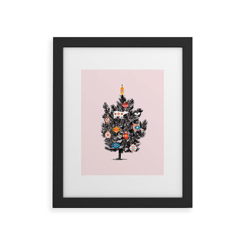 Showmemars Retro christmas tree Framed Art Print