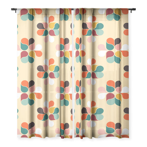 Showmemars Retro geometry pattern no2 Sheer Non Repeat