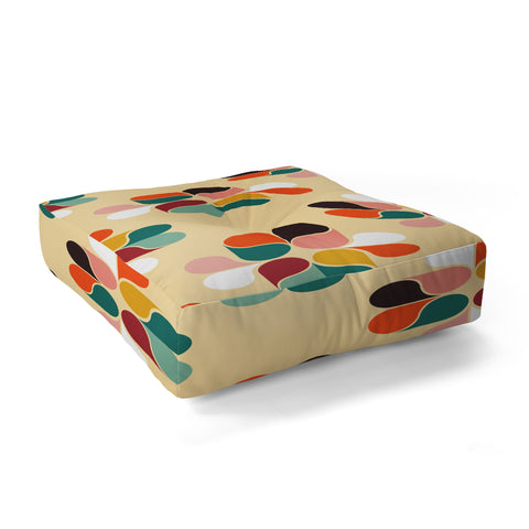 Showmemars Retro geometry pattern no2 Floor Pillow Square