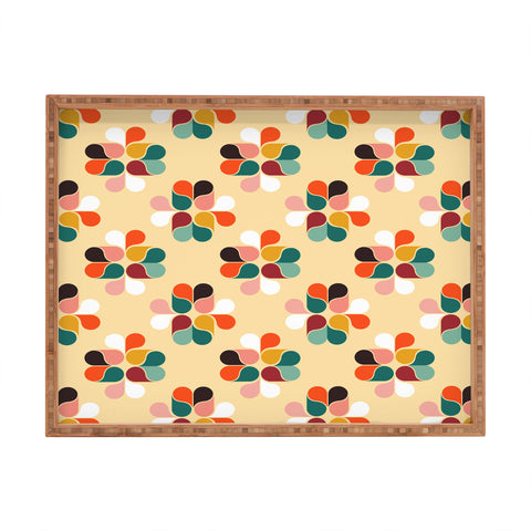 Showmemars Retro geometry pattern no2 Rectangular Tray