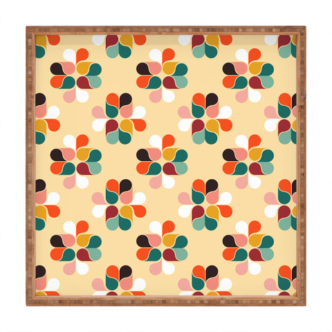 Showmemars Retro geometry pattern no2 Square Tray