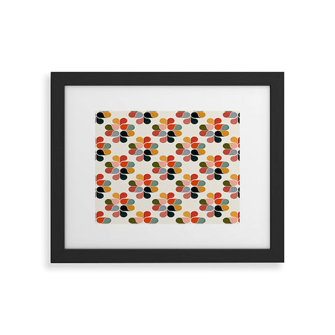 Showmemars Retro geometry pattern Framed Art Print