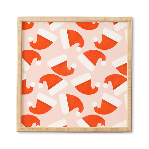 Showmemars Santa Hat pattern Framed Wall Art