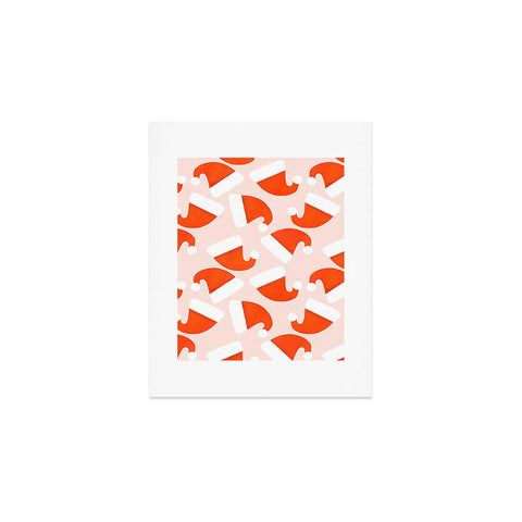 Showmemars Santa Hat pattern Art Print