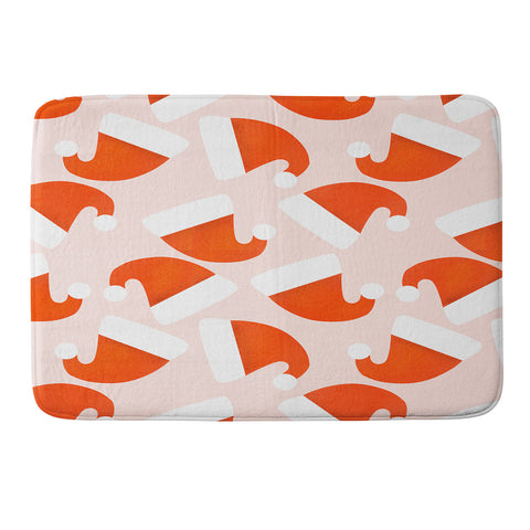 Showmemars Santa Hat pattern Memory Foam Bath Mat