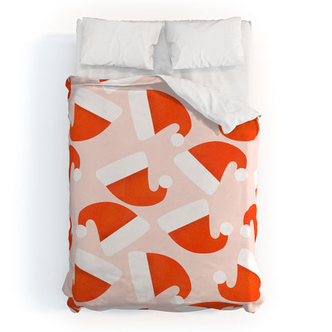 Showmemars Santa Hat pattern Duvet Cover