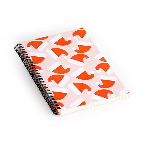 Showmemars Santa Hat pattern Spiral Notebook