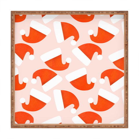 Showmemars Santa Hat pattern Square Tray