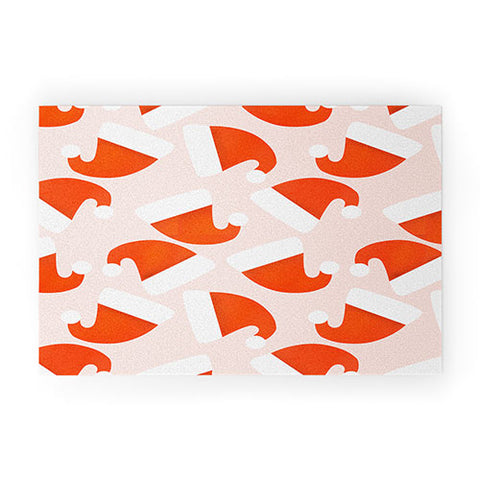 Showmemars Santa Hat pattern Welcome Mat