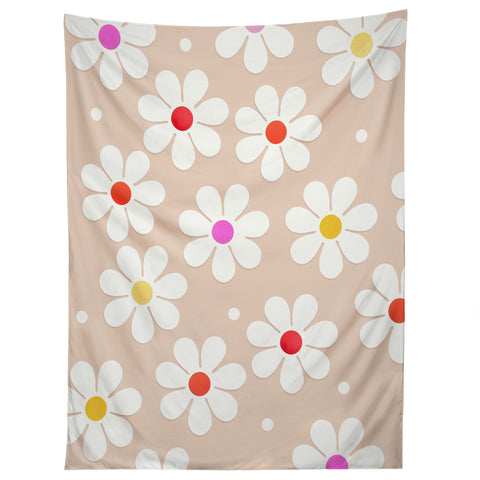 Showmemars Seventies Daisies Pattern Tapestry