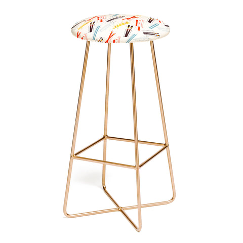 Showmemars Ski time pattern Bar Stool