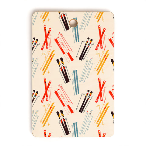 Showmemars Ski time pattern Cutting Board Rectangle