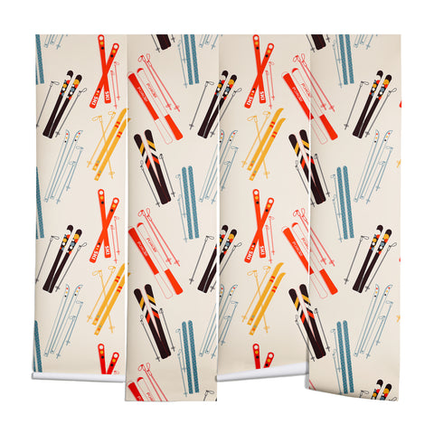 Showmemars Ski time pattern Wall Mural