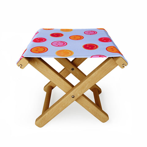 Showmemars Smiling faces pattern no2 Folding Stool