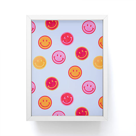Showmemars Smiling faces pattern no2 Framed Mini Art Print