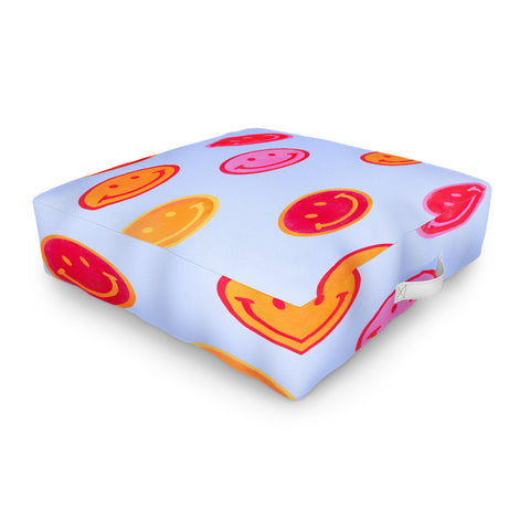Showmemars Smiling faces pattern no2 Outdoor Floor Cushion