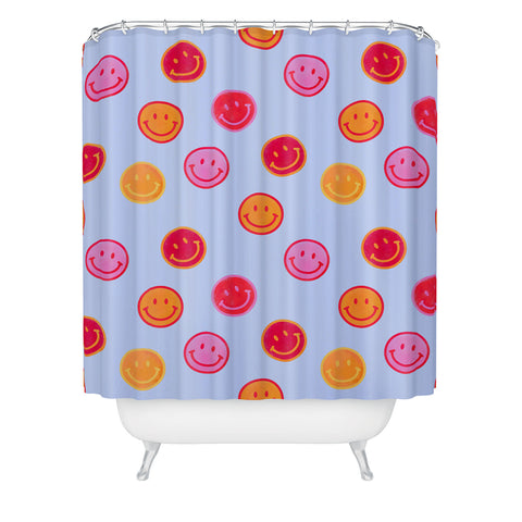 Showmemars Smiling faces pattern no2 Shower Curtain