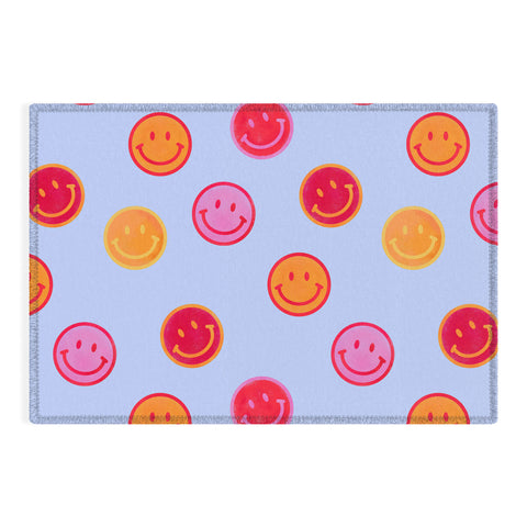 Showmemars Smiling faces pattern no2 Outdoor Rug