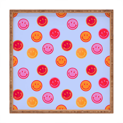 Showmemars Smiling faces pattern no2 Square Tray