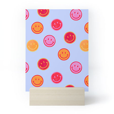 Showmemars Smiling faces pattern no2 Mini Art Print