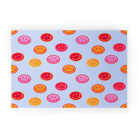 Showmemars Smiling faces pattern no2 Welcome Mat