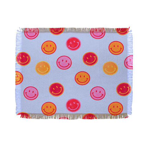 Showmemars Smiling faces pattern no2 Throw Blanket