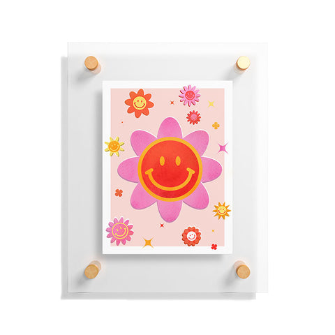 Showmemars Smiling Flower Faces Floating Acrylic Print