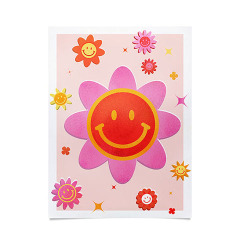 Showmemars Smiling Flower Faces Poster
