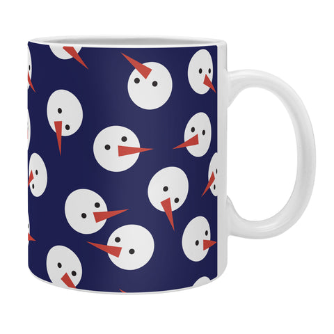 Showmemars Snowmen pattern on dark Coffee Mug
