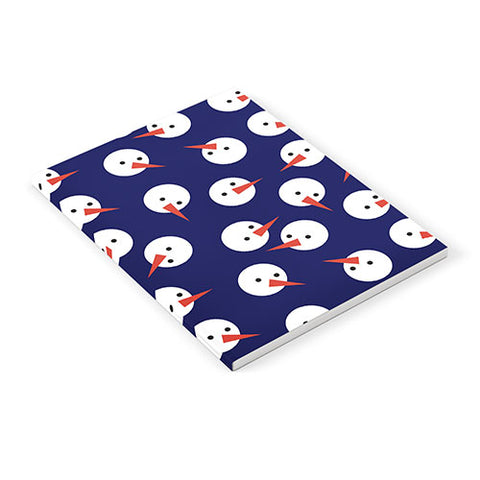 Showmemars Snowmen pattern on dark Notebook