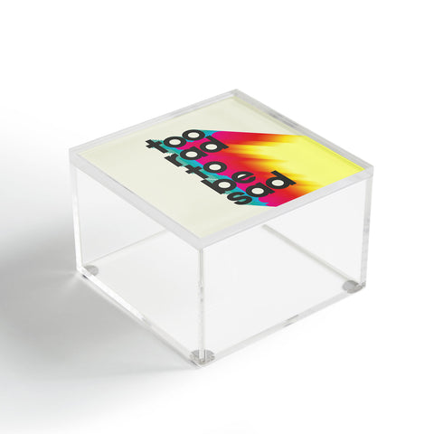 Showmemars Too Rad To Be Sad neon rainbow Acrylic Box