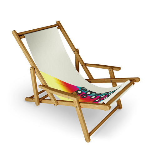 Showmemars Too Rad To Be Sad neon rainbow Sling Chair