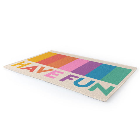 Showmemars Vintage Rainbow Have Fun Area Rug