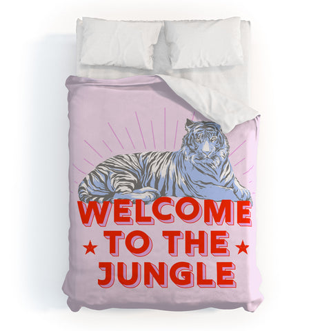 Showmemars welcome to the jungle retro Duvet Cover