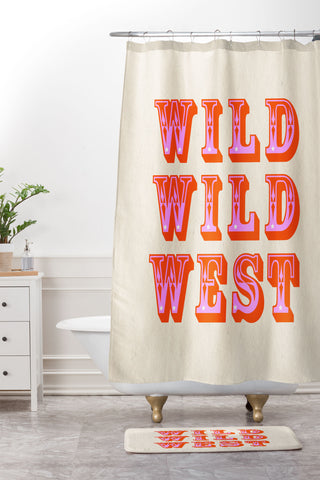 Showmemars WILD WILD WEST I Shower Curtain And Mat