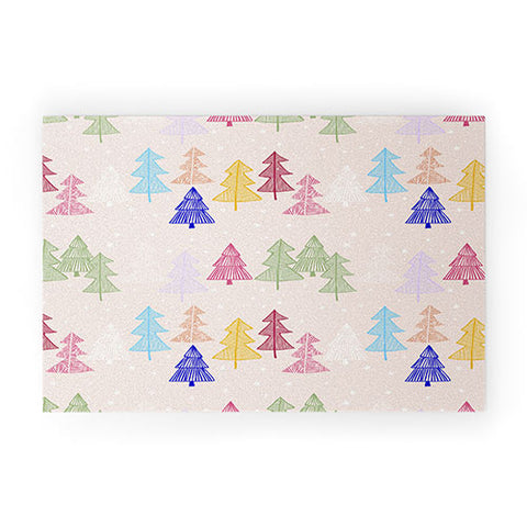 Showmemars Xmas forrest pattern Welcome Mat