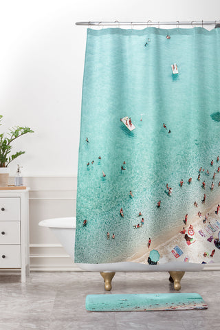 Sisi and Seb Beach People Shower Curtain And Mat