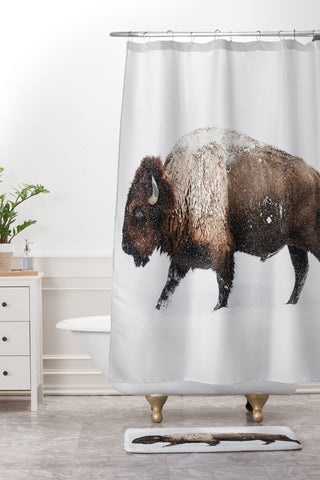Sisi and Seb Bison II Shower Curtain And Mat
