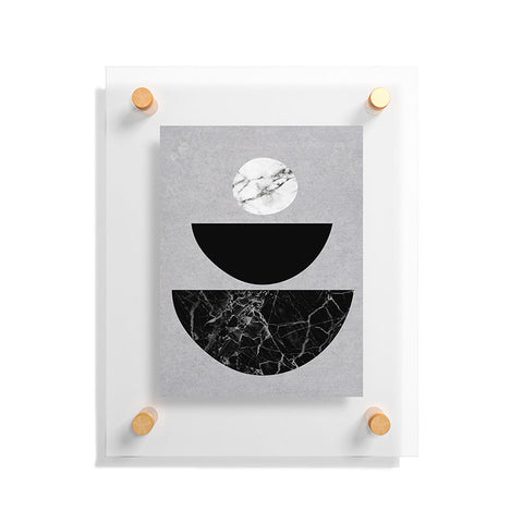 Sisi and Seb Black Half Circles Floating Acrylic Print