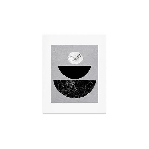Sisi and Seb Black Half Circles Art Print