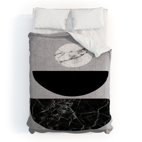 Sisi and Seb Black Half Circles Comforter