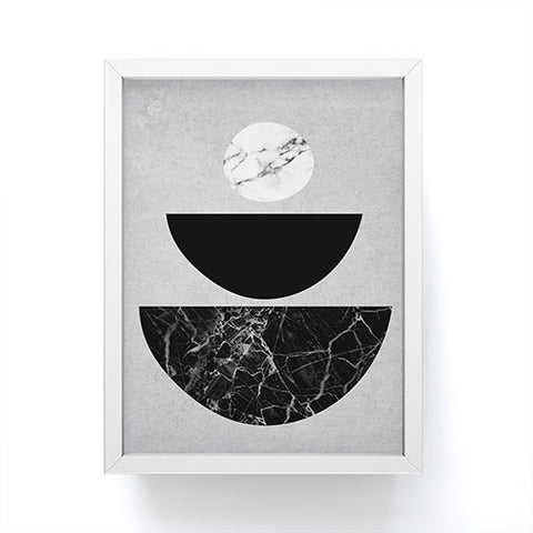 Sisi and Seb Black Half Circles Framed Mini Art Print