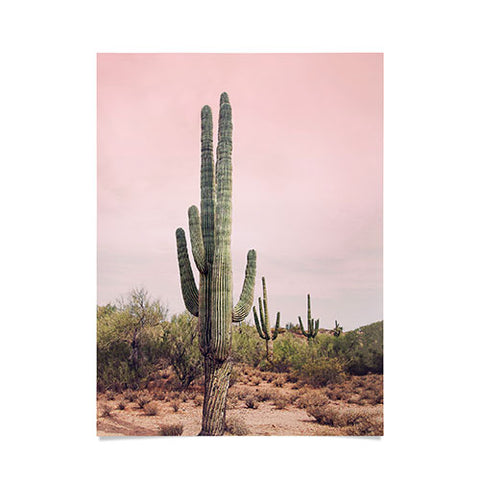 Sisi and Seb Blush Sky Cactus Poster