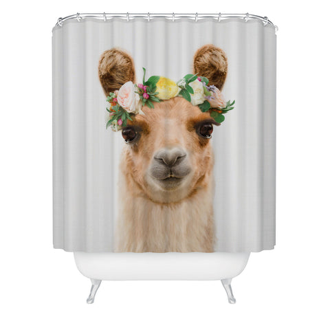 Sisi and Seb Boho Llama Shower Curtain