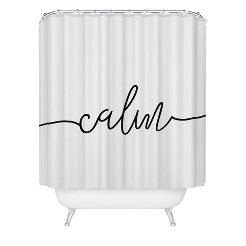 Sisi and Seb Calm Typo Shower Curtain