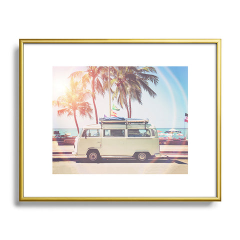Sisi and Seb Camper Van Metal Framed Art Print