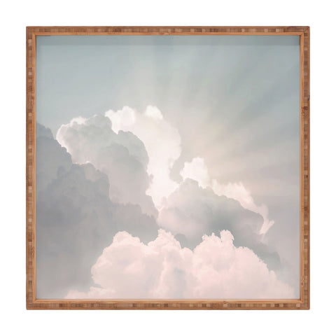 Sisi and Seb Clouds And Sun Rays Square Tray