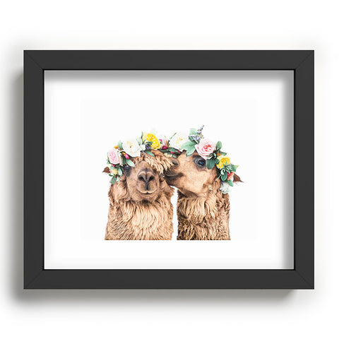 Sisi and Seb Flowers in her hair Recessed Framing Rectangle