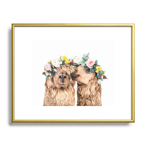 Sisi and Seb Flowers in her hair Metal Framed Art Print