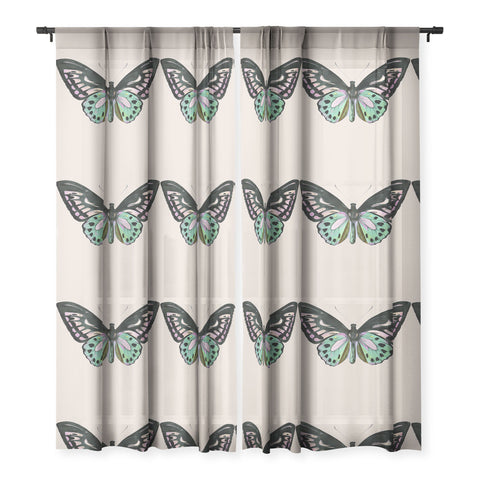 Sisi and Seb Funky Butterfly Sheer Window Curtain